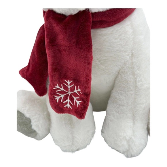 The Polar Express Plush Bear Stuffed Animal VHTF Red Snowflake Scarf & Hat 13" - Picture 4 of 10